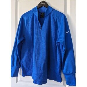 Nike Dri-FIT Therma Victory Long Sleeve 1/2-Zip Golf Pullover Blue XL CU0817 $75